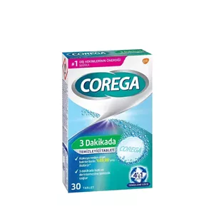قرص جرمگیر دندان مصنوعی کورگا Corega بسته 30 عددی 