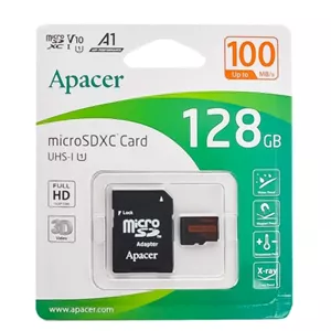 رم موبایل و دوربین اپیسر (Apacer) مدل 128GB AP128GMCSX10UB-R 100MB/s خشاب دار گارانتی آسان سرویس