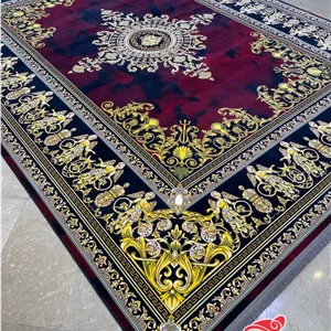 فرش ورساچه قرمز طلایی 1200 شانه طرح الهه