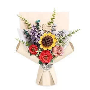 پازل 3 بعدی مدل باکس گل Wooden Flower Bouquet
