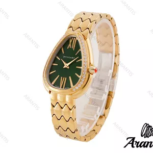 ساعت بولگاری سرپنتی زنانه طلایی سبز w-4504