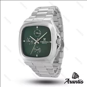 ساعت رومانسون مردانه دایمند سه موتوره مردانه صفحه سبز m-10056