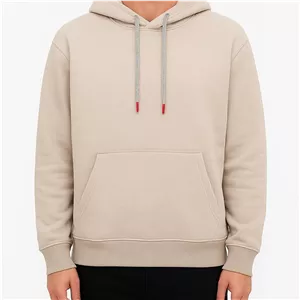 هودی ساده بیسیک رنگ کرم | با پارچه سه نخ پنبه تو کرکی | باکسی ، استایل مینیمال و روزمره 1404