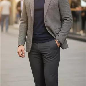 کت مردانه فاستونی قهوه‌ای روشن | مناسب استایل شهری شیک