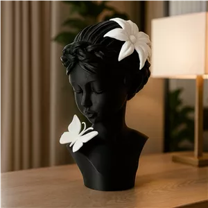 مجسمه نیم تنه شکوفه و پروانه