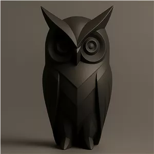 مجسمه دکوری جغد انتزاعی