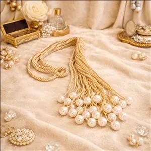 پرده‌جمع‌کن کلاسیک مدل مروارید خوشه‌ای