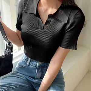 پولوشرت های زنانه کبریتی کشی ترند رنگبندی