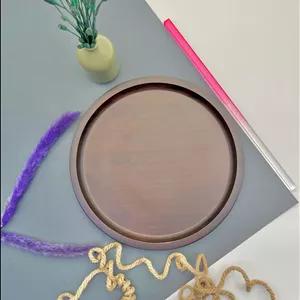 بشقاب بامبو گرد مشکی