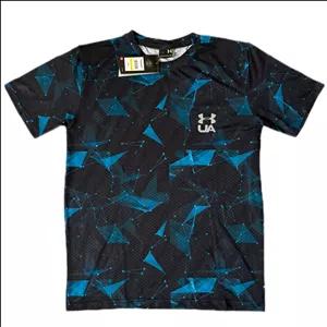 خرید تیشرت آستین کوتاه آندر آرمور شبرنگی پارچه سوزنی کشی اسپرت ورزشی