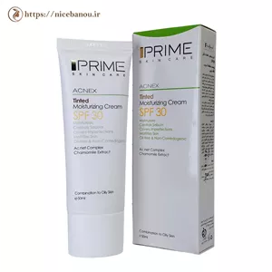 کرم مرطوب‌کننده رنگی پرایم آکنکس SPF30 مناسب پوست مختلط تا چرب 50 میلی‌لیتر