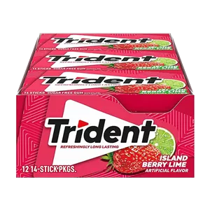 باکس آدامس تریدنت توت فرنگی لیمو Trident berry lime gum box