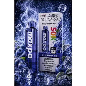 پاد یکبار مصرف مکسپو بلوبری یخ 50000 پاف Maxpo blueberry ice pod
