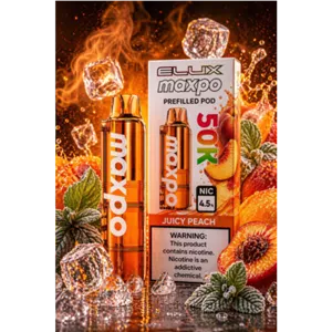 پاد یکبار مصرف مکسپو آبمیوه هلو 50000 پاف Maxpo juicy peach pod