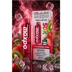 کارتریج پاد یکبار مصرف مکسپو توت فرنگی کیوی 50000 پاف Maxpo strawberry kiwi pod cartridge