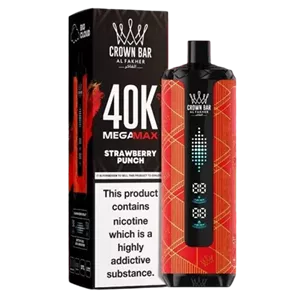 ویپ یکبار مصرف الفاخر مگامکس پانچ توت فرنگی 40000 پاف alfakher megamax strawberry punch vape