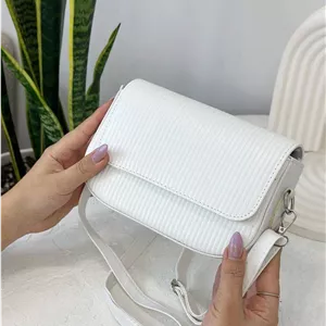 کیف دوشی دخترانه شیک طرح راه‌راه کد 45403