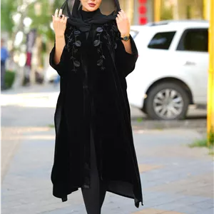 مانتو عبایی مشکی لاکچری سونای طرح SERA