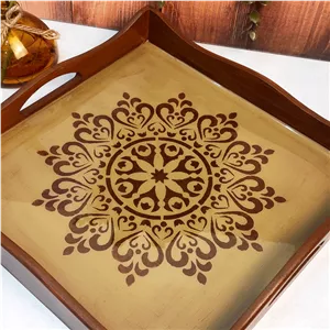 سینی چوبی رزینی طرح افسون
