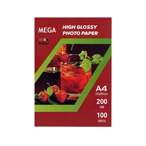 کاغذ فتو گلاسه 200 گرم مگا سایز A4 بسته 10 عددی