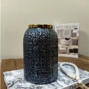 گلدان شیشه ای  طرح زبرا