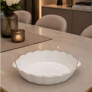 مرغ خوری سرامیکی لب طلا  کد 742