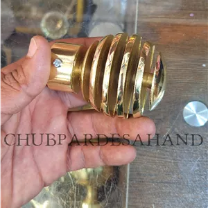 قپه(سری)گوی شیاردار چوب پرده پانچ طلایی جدید کد۰۷