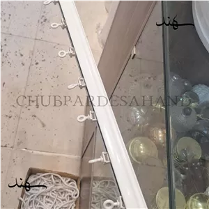 چوب پرده مینیمال ساده فلزی همراه لوازم برش در ابعداد مورد نیاز