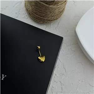 پیرسینگ ناف استیل زنانه مدل قلب کد P4853