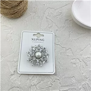 گل سینه زنانه ژوپینگ مدل برف جواهری کد G4182