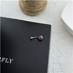 پیرسینگ ناف استیل زنانه مدل اکلیلی کد P4863