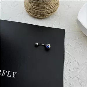 پیرسینگ ناف استیل زنانه مدل اکلیلی کد P4862