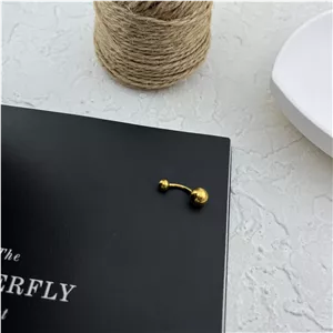 پیرسینگ ناف استیل زنانه مدل توپی کد P4873