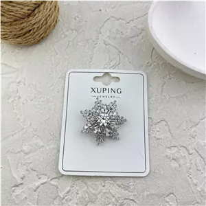 گل سینه زنانه ژوپینگ مدل برف جواهری کد G4165