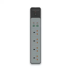 محافظ شوک الکتریکی و چند راهی برق پرودو مدل PD-FWCHO45-BK-65W