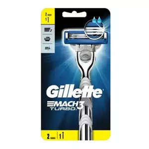 خود تراش ژیلت مدل Mach3 Turbo به همراه 2 یدک ژیلت