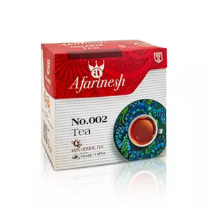 دمنوش انرژی زا 002 آفرینش،تکسو(بسته بندی 14 عدد تی بگ ابریشمی) ۲۴ گرمی