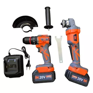 کیت 2 عددی فرز شارژی و دریل شارژی براشلس پی ام مدل KIT-DM