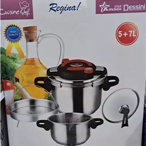 زودپز دوقلو دسینی  ظرفیت ۵ و 7  لیتر استیل ضد زنگ