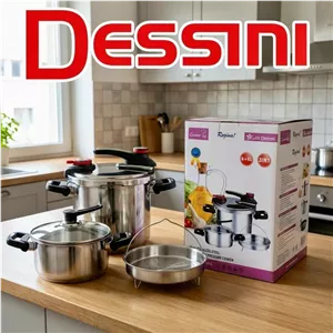 زودپز دوقلو دسینی 6 و 8 لیتری درب کلیپسی