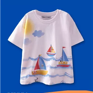 تیشرت تک پسرانه طرح هاوایی جنس نخ پنبه درجه یک