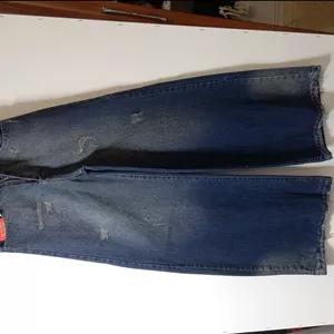 شلوار جین  فول بگ زنانه کثیف شور تینت سبز کد BF 826