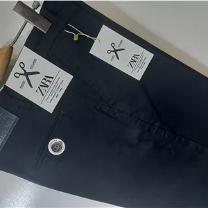 شلوار کتان مردانه راسته کلاسیک زارا (REGULARZARA) رنگ مشکی  کد KMC001