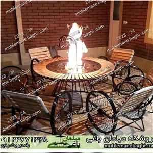 صندلی کالسکه چوبی