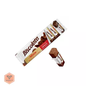 ویفر مینی با روکش شکلات شیری بیسکولاتا (Biscolata Minis) – بسته  18عددی (وزن117  گرم)