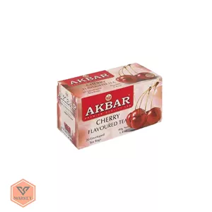 چای کیسه‌ای سیلان اکبر با طعم گیلاس (Akbar Cherry) | ۲۰ عددی لفاف‌دار (۴۰ گرمی)