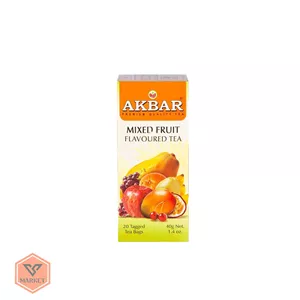 چای کیسه‌ای سیلان اکبر با طعم مخلوط میوه‌ها (Akbar Mixed Fruit) | ۲۰ عددی (۴۰ گرمی)