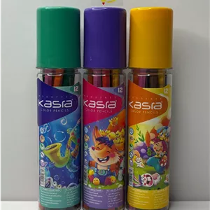 مداد رنگی 12 رنگ استوانه ای کسری