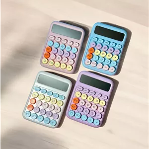 ماشین حساب دکمه رنگی پاستیلی