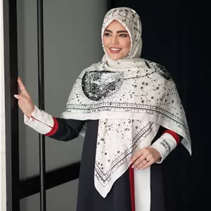 روسری ابریشم ژاکارد دیور طرح کهکشان شیری